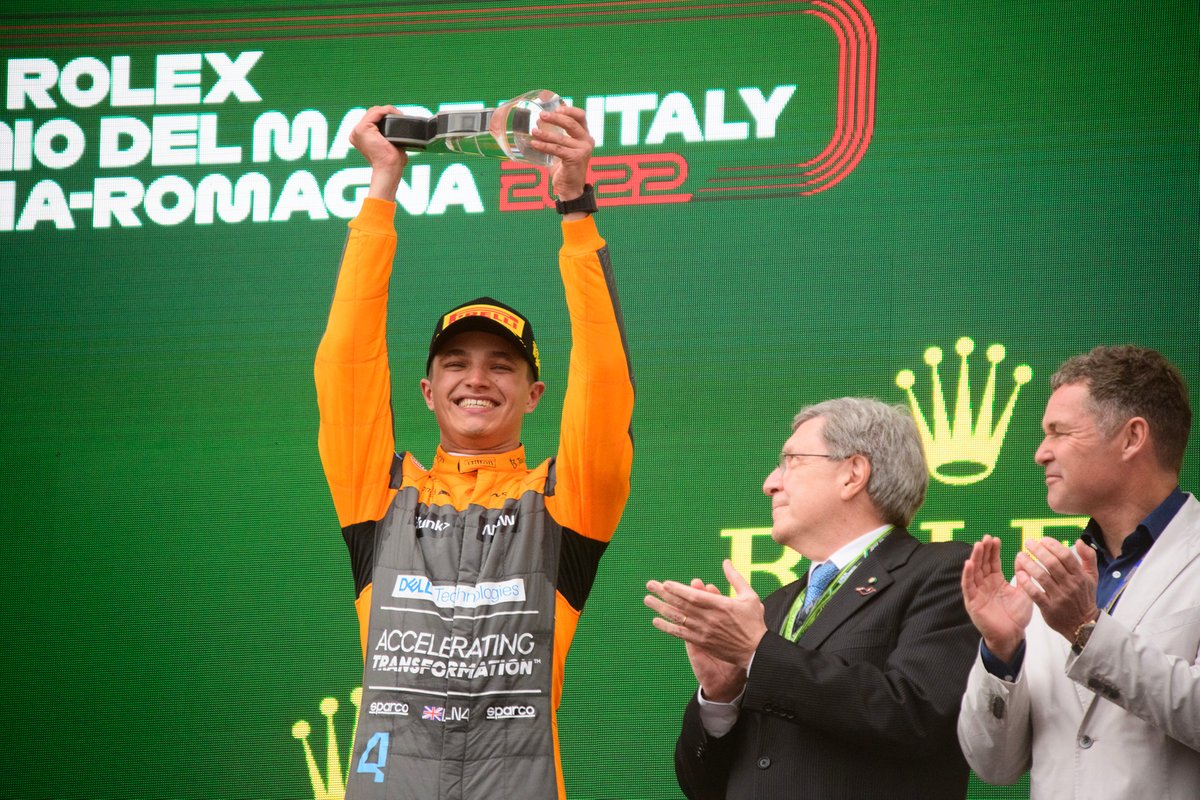 Lando Norris consiguió un podio en la cuarta carrera de Imola
