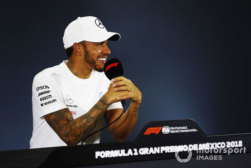 Lewis Hamilton, Mercedes AMG F1, in conferenza stampa