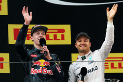 Podium: winner Nico Rosberg, Mercedes AMG F1 Team, third place Daniil Kvyat, Red Bull Racing
