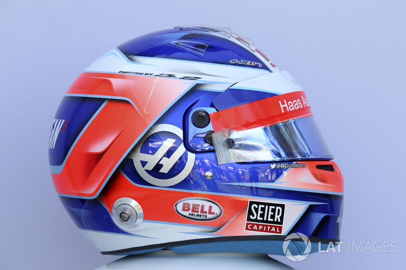 Casco de Romain Grosjean, Haas F1