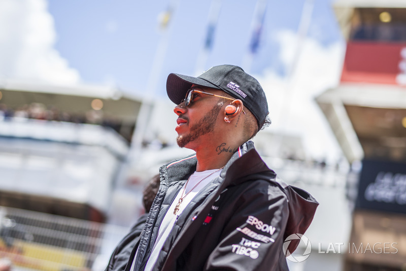 Lewis Hamilton, Mercedes-AMG F1 en el desfile de pilotos