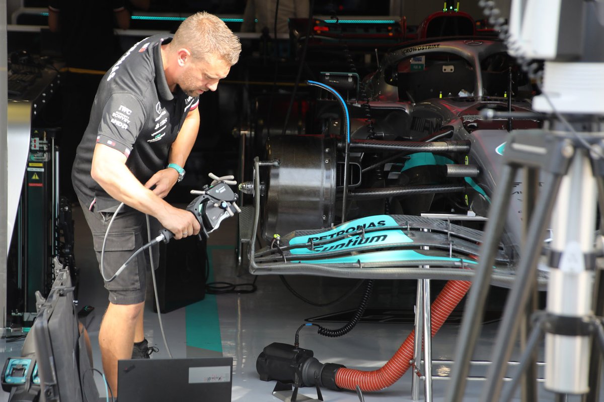 Mercedes team member at work