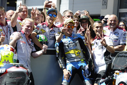 Franco Morbidelli, EG 0,0 Marc VDS, Kalex celebrate in parc ferme