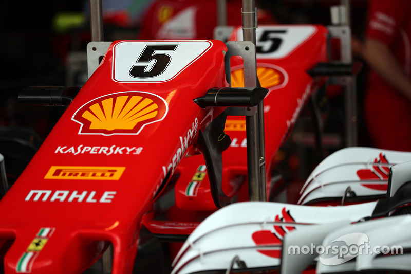 Burun ve ön kanat detay Sebastian Vettel, Ferrari SF70H