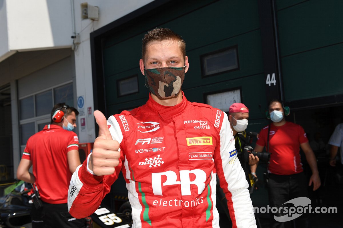 Oliver Rasmussen, F3 Tatuus #6, Prema Powerteam, il vincitore di Gara 1