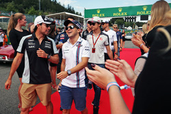 (L to R): Sergio Perez, Sahara Force India F1 and Felipe Massa, Williams on the drivers parade