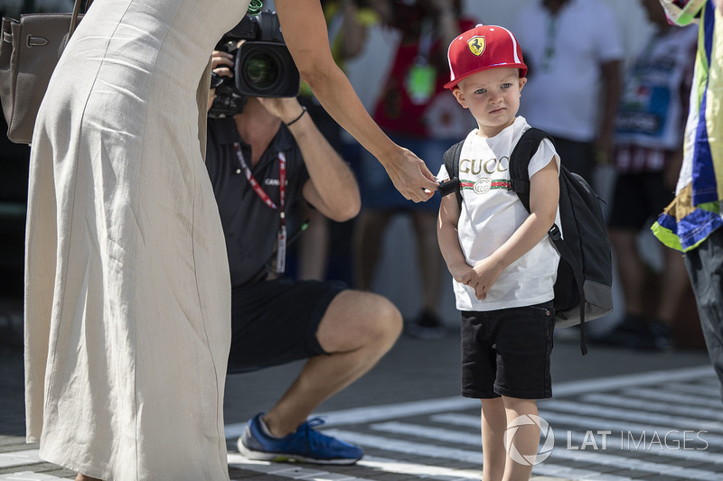 Robin, het zoontje van Kimi Raikkonen.