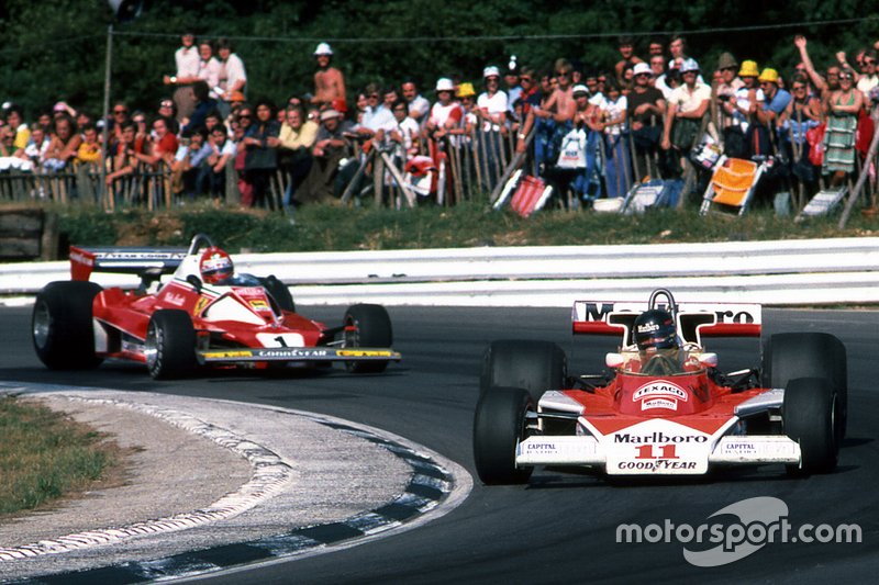 Niki Lauda, Ferrari et James Hunt, McLaren