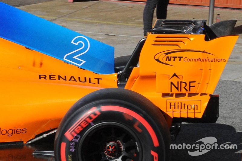 L'arrière de la McLaren MCL33