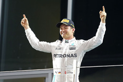 Podium: Second place Nico Rosberg, Mercedes AMG F1