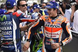 Second place Jorge Lorenzo, Yamaha Factory Racing and third place Marc Marquez, Repsol Honda Team