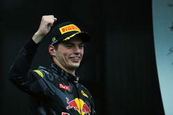 Max Verstappen, Red Bull Racing op het podium