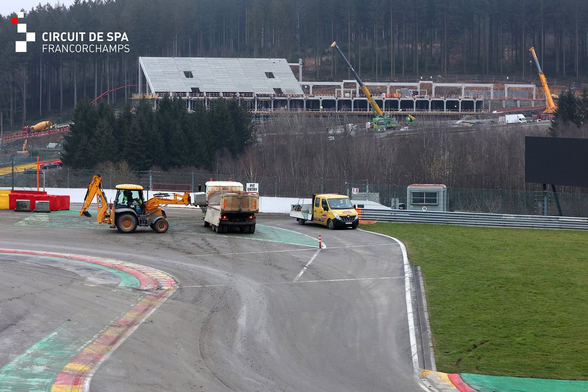 Las labores en Spa-Francorchamps