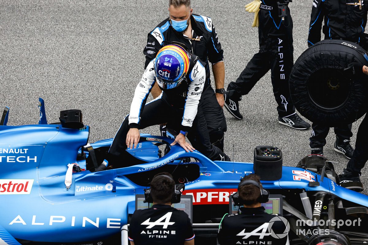 Fernando Alonso, Alpine F1, on the grid