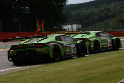 #16 GRT Grasser Racing Team, Lamborghini Huracan GT3: Rolf Ineichen, Jeroen Bleekemolen, Mirko Bortolotti; #19 GRT Grasser Racing Team, Lamborghini Huracan GT3: Michele Beretta, Andrea Piccini, Luca Stolz