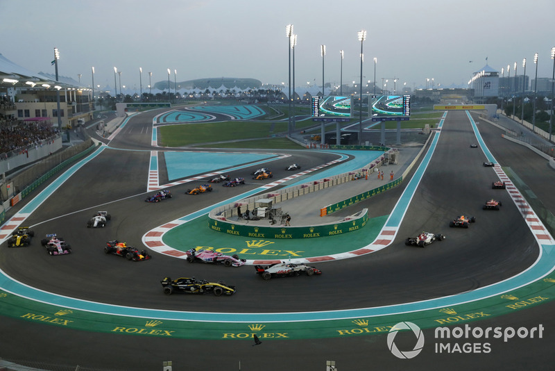Шарль Леклер, Alfa Romeo Sauber C37, Ромен Грожан, Haas F1 Team VF-18, и Нико Хюлькенберг, Renault Sport F1 Team RS18