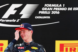 Race winner Max Verstappen, Red Bull Racing celebrates on the podium