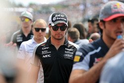 Sergio Perez, Sahara Force India F1 tijdens de rijdersparade