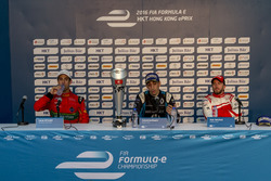 Conferenza stampa: Podio: il vincitore Sébastien Buemi, Renault e.Dams; secondo Lucas di Grassi, ABT