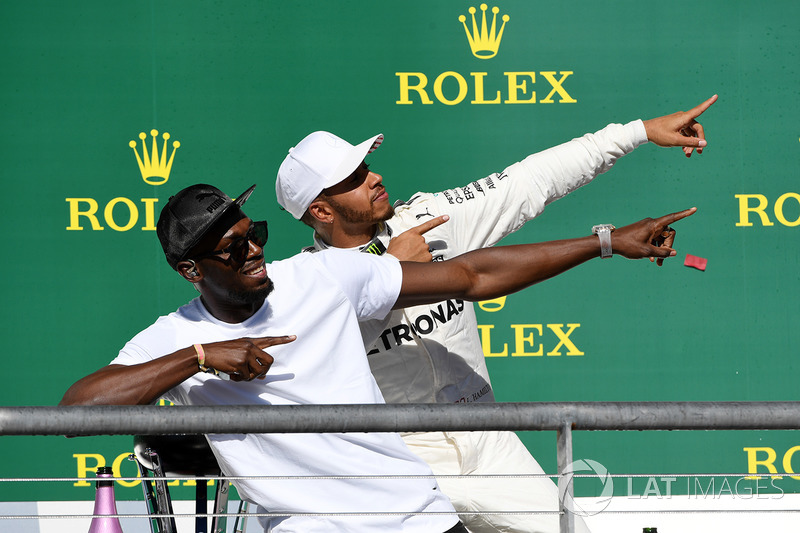 Переможець Льюіс Хемілтон, Mercedes AMG F1, Усейн Болт