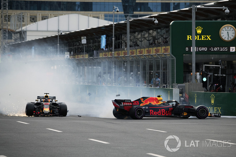 Столкновение: Макс Ферстаппен и Даниэль Риккардо, Red Bull Racing RB14