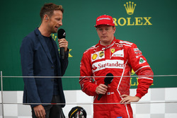 3. Kimi Raikkonen, Ferrari, mit Jenson Button