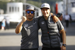 Fernando Alonso, McLaren, Stoffel Vandoorne, McLaren, display soliarity before the weekend