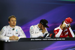 1. Lewis Hamilton, Mercedes AMG F1 Team; 2. Nico Rosberg, Mercedes AMG F1 Team; 3. Sebastian Vettel,