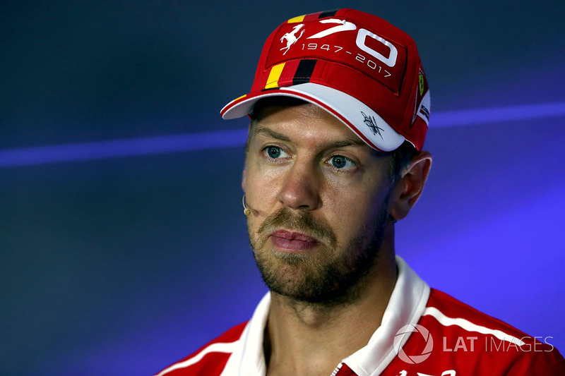 Sebastian Vettel, Ferrari in the Press Conference