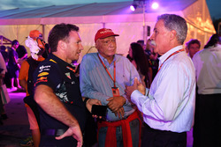 Christian Horner, Red Bull Racing Team Principal, Niki Lauda, Mercedes AMG F1 Non-Executive Chairman
