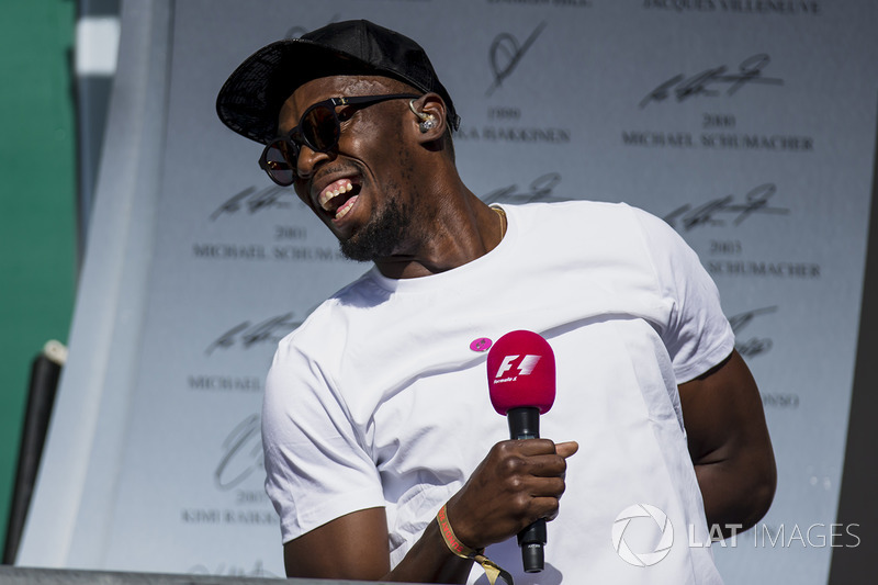 Usain Bolt en el podio