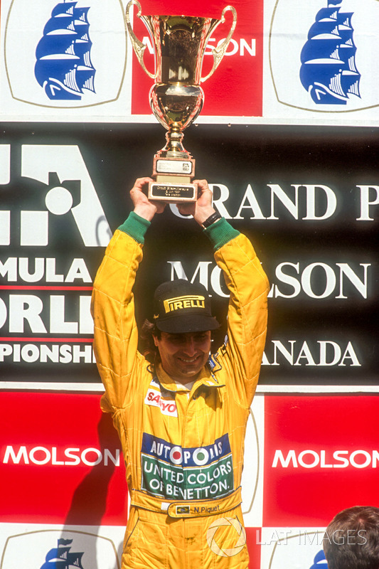 Podium: race winner Nelson Piquet, Benetton Ford