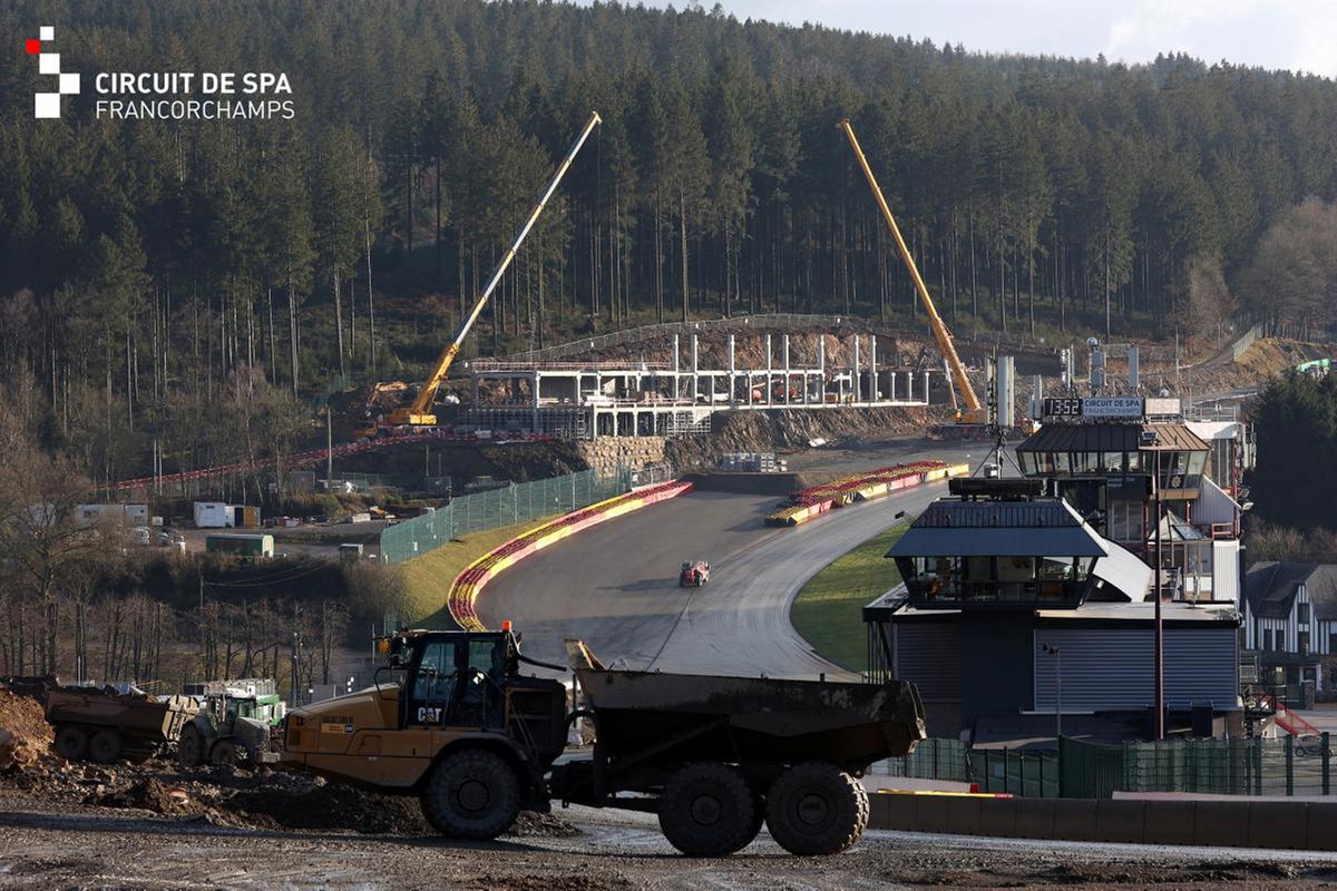 Trabajos en el circuito de Spa-Francorchamps