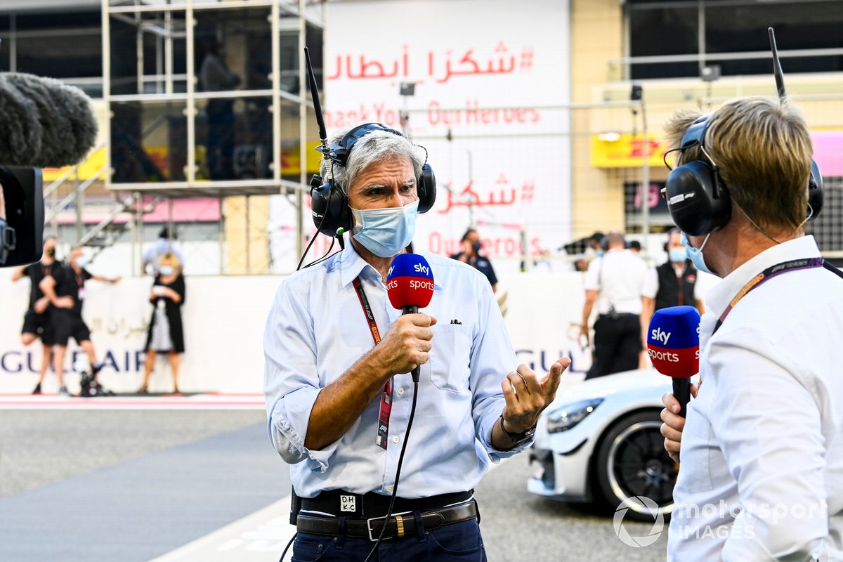Damon Hill, Sky TV, y Simon Lazenby, Sky TV.