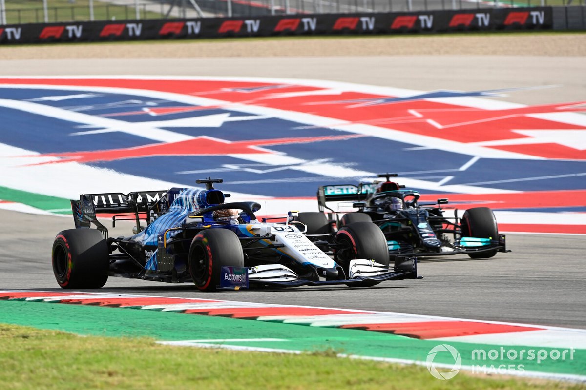 George Russell, Williams FW43B, Lewis Hamilton, Mercedes W12