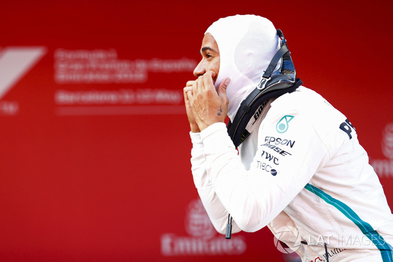 Lewis Hamilton, Mercedes AMG F1, 1st position, arrives in Parc Ferme