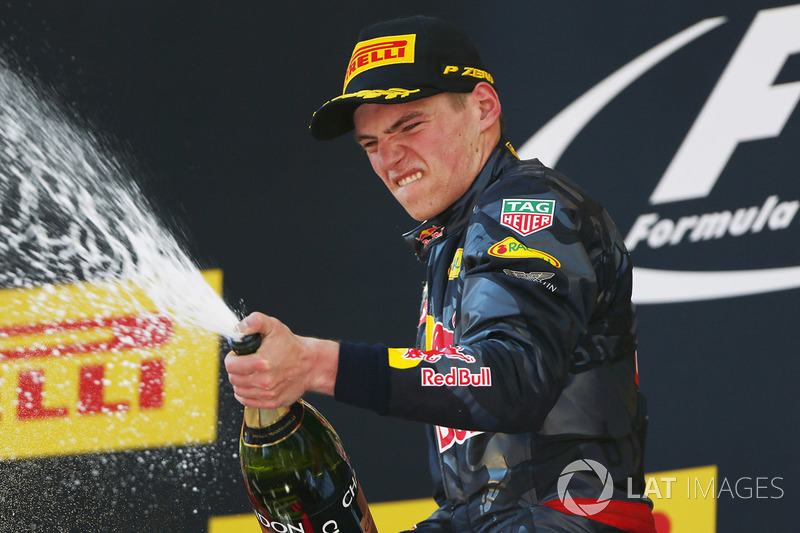 Podium: winner Max Verstappen, Red Bull Racing