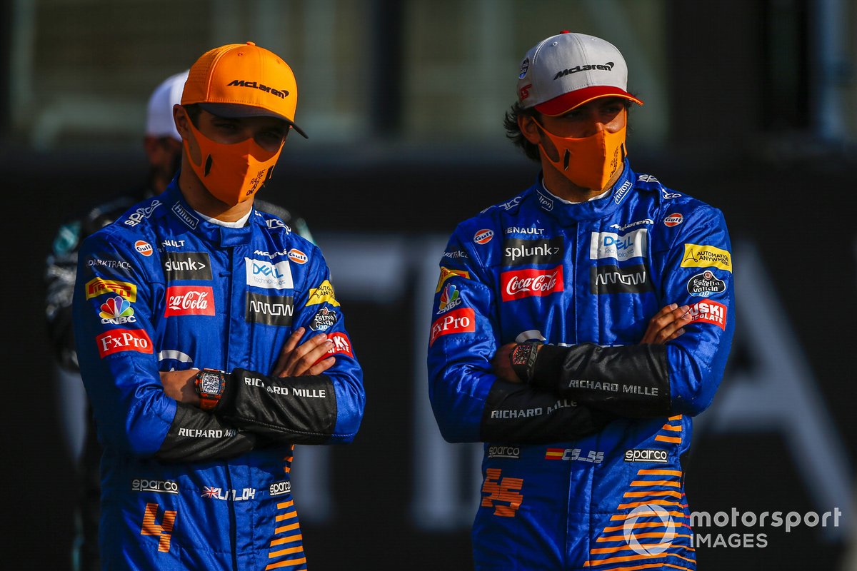 Lando Norris, McLaren, and Carlos Sainz Jr., McLaren