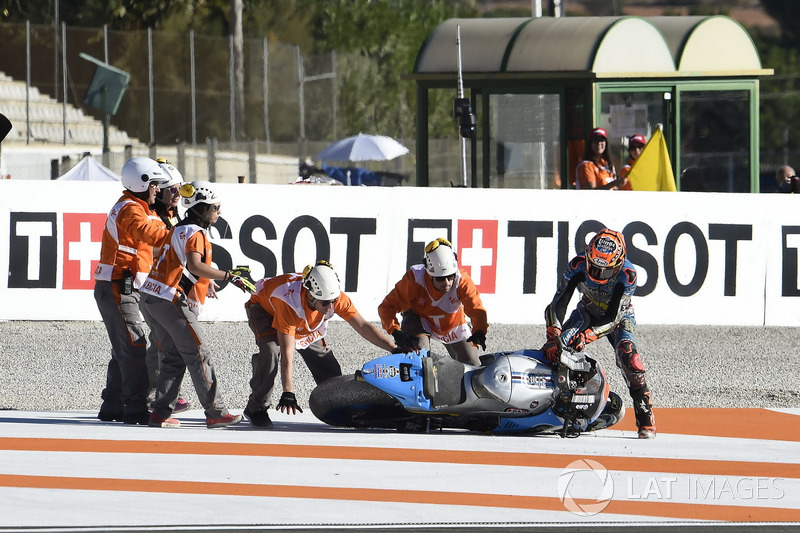 Tito Rabat, Estrella Galicia 0,0 Marc VDS, cayó de la moto después de su accidente