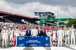 Fotoshooting der FIA-Aktion für Sicherheit auf öffentlichen Straßen: FIA-Präsident Jean Todt, ACO-Pr