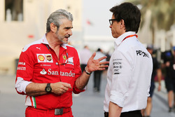 Maurizio Arrivabene,Ferrari Team Principal with Toto Wolff, Mercedes AMG F1 Shareholder and Executive Director