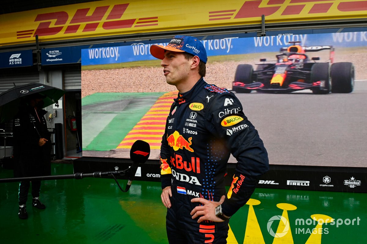 Pole Position winner Max Verstappen, Red Bull Racing, is interviewed