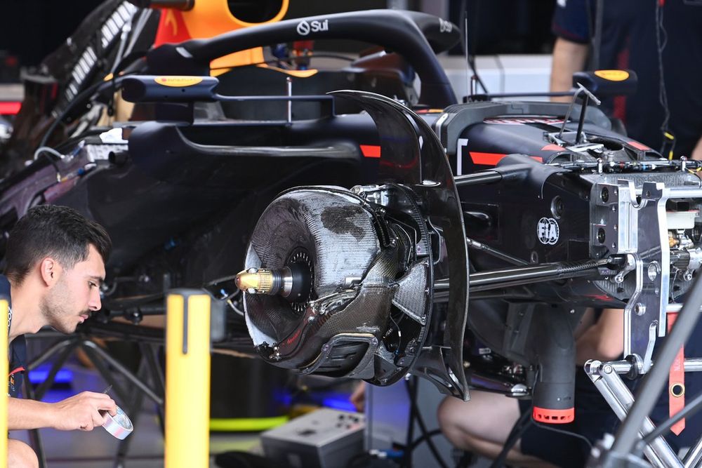 Red Bull Racing RB19 detalle del tambor de freno