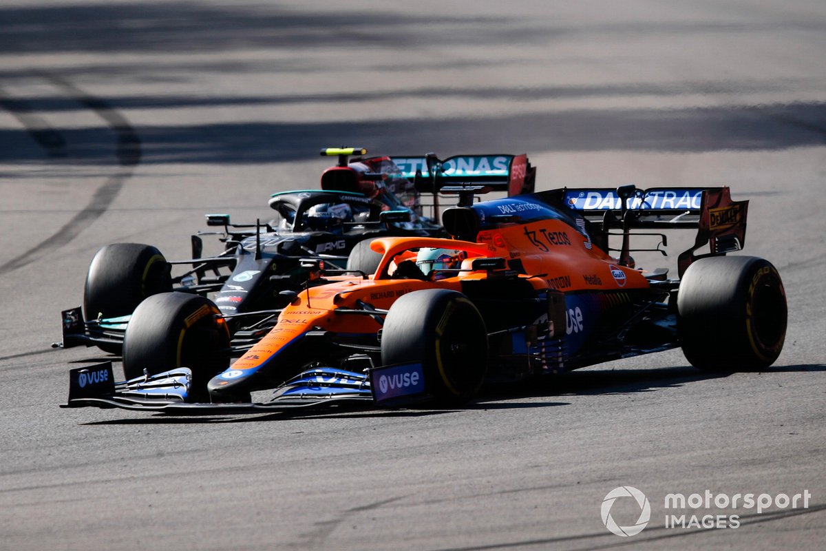 Après leur accrochage, Ricciardo et Bottas n'ont pas réussi à réintégrer le top 10