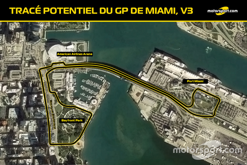 Tracé probable du GP de Miami V3