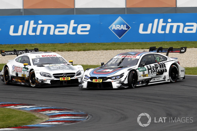 Аварія, Пол ді Реста, Mercedes-AMG Team HWA, Mercedes-AMG C63 DTM, та Том Бломквіст, BMW Team RBM, B