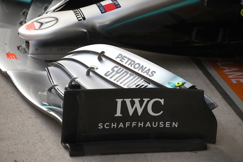 Mercedes AMG F1 W10 front wing detail
