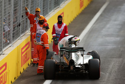 Unfall: Lewis Hamilton, Mercedes AMG F1 W07 Hybrid