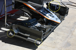 Sahara Force India F1 VJM09 voorvleugel detail