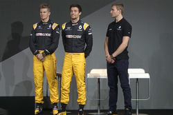 Renault Sport F1 Team drivers Nico Hulkenberg, Jolyon Palmer, third driver Sergey Sirotkin